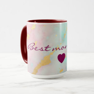 Trendy Blush Roze Zachte Mint Goud Luxe Collectie Mok