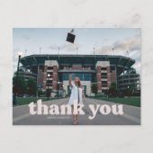 Trendy Blush Typography Afstuderen Bedankt Briefkaart (Voorkant)