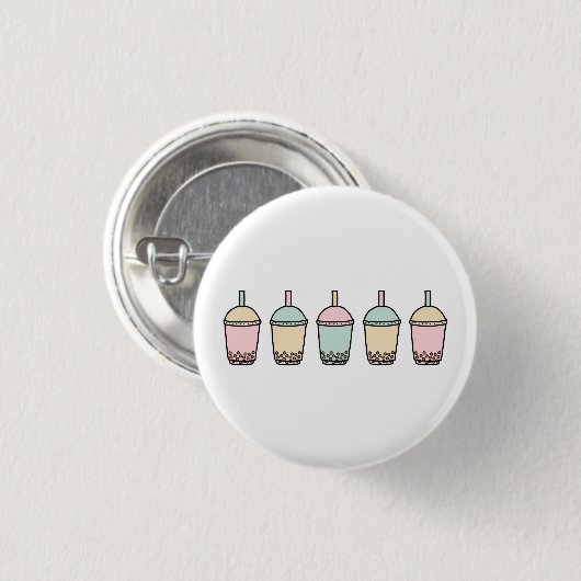 Trendy Boba Ronde Button 3,2 Cm (Voorkant /achterkant)