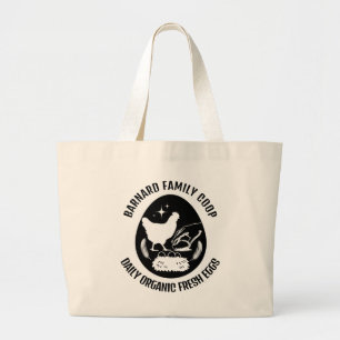 Trendy Boerderij Biologische Verse Eieren Kip Gift Grote Tote Bag