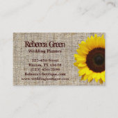 trendy boerlap westerne tuin zonnebloem visitekaartje (Voorkant)
