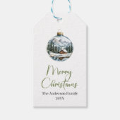 Trendy Boheemse Rustieke Kerstcadeau Tag Cadeaulabel (Voorkant)