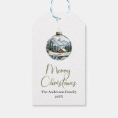 Trendy Boheemse Rustieke Kerstcadeau Tag Cadeaulabel (Achterkant)
