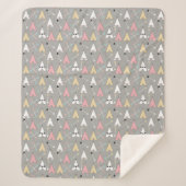 Trendy Bohemian Arrows & Teepees Sherpa Deken (Voorkant)