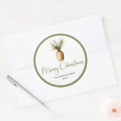 Trendy Bohemian Cozy Rustic Christmas Favor Label (Envelop)