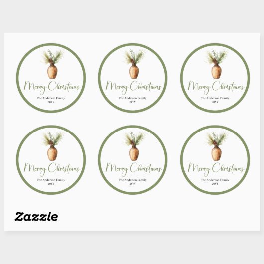 Trendy Bohemian Cozy Rustic Christmas Favor Label  (Vel)