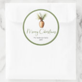 Trendy Bohemian Cozy Rustic Christmas Favor Label (Tas)