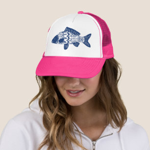 Trendy Bohemian Floral Fish Trucker Pet