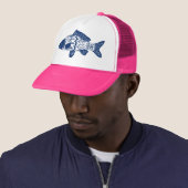 Trendy Bohemian Floral Fish Trucker Pet (In situ)