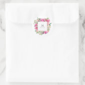 Trendy Bohemian Floral Monogram Sticker (Tas)