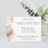 Trendy Bohemian Foliage Wedding Details Kaart (Staand voorkant)