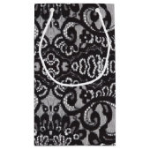 trendy bohemian girly Parijse zwarte kant Klein Cadeauzakje (Achterkant)