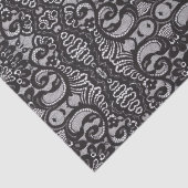 trendy bohemian girly Parijse zwarte kant Tissuepapier (Detail)