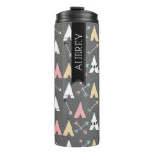 Trendy Bohemian Teepees & Arrows gepersonaliseerd Thermosbeker (Voorkant)
