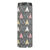 Trendy Bohemian Teepees & Arrows gepersonaliseerd Thermosbeker (Achterkant)