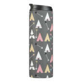 Trendy Bohemian Teepees & Arrows gepersonaliseerd Thermosbeker (Geroteerd rechts)
