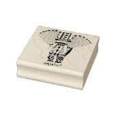 Trendy Bohemian Tribal Patroon Olifant Rubberstempel (Stempel)