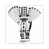 Trendy Bohemian Tribal Patroon Olifant Rubberstempel (Afrduk)