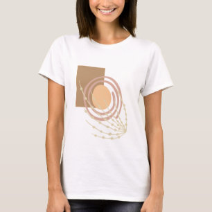 Trendy Boho Abstract Moon en Flower T-shirt