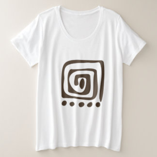Trendy Boho Abstracte Art Grote Maat T-shirt