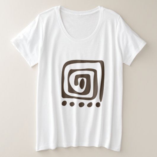 Trendy Boho Abstracte Art Grote Maat T-shirt (Design voorkant)