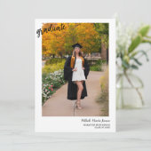 Trendy Boho Afstudeerfeest Uitnodiging (Staand voorkant)