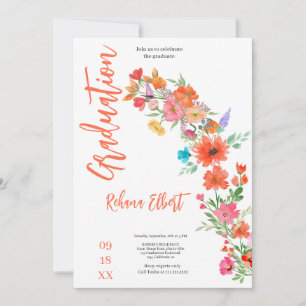 Trendy Boho Afstuderen Fotokaart – Sinaasappels Bl Feestdagenkaart