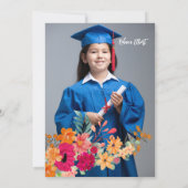 Trendy Boho Afstuderen Fotokaart – Sinaasappels Bl Kaart (Achterkant)
