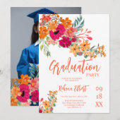 Trendy Boho Afstuderen Fotokaart – Sinaasappels Bl Kaart (Voorkant / Achterkant)