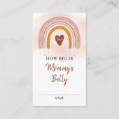 Trendy Boho Blush Pink Rainbow Mama Belly kaart (Voorkant)