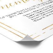 Trendy boho blush roze in liefhebbend memory sign poster (Hoek)