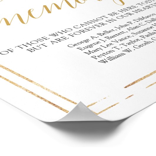 Trendy boho blush roze in liefhebbend memory sign poster (Hoek)