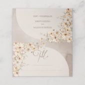 Trendy boho boog neutrale ivoor witte wilde bloeme plaatskaartje (Buitenkant ongevouwen)