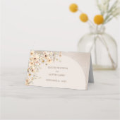 Trendy boho boog neutrale ivoor witte wilde bloeme plaatskaartje (Achterkant)