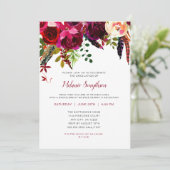 Trendy Boho Burgundy bloemensymbool afstudeerfeest Kaart (Staand voorkant)