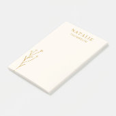 Trendy Boho Chic Custom Mosterd Geel Gepersonalise Post-it® Notes (Schuin)