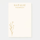 Trendy Boho Chic Custom Mosterd Geel Gepersonalise Post-it® Notes (Voorkant)