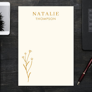Trendy Boho Chic Custom Mosterd Geel Gepersonalise Post-it® Notes