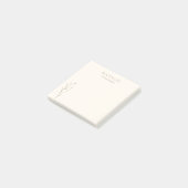 Trendy Boho Chic Griege bloem gepersonaliseerd Post-it® Notes (Schuin)