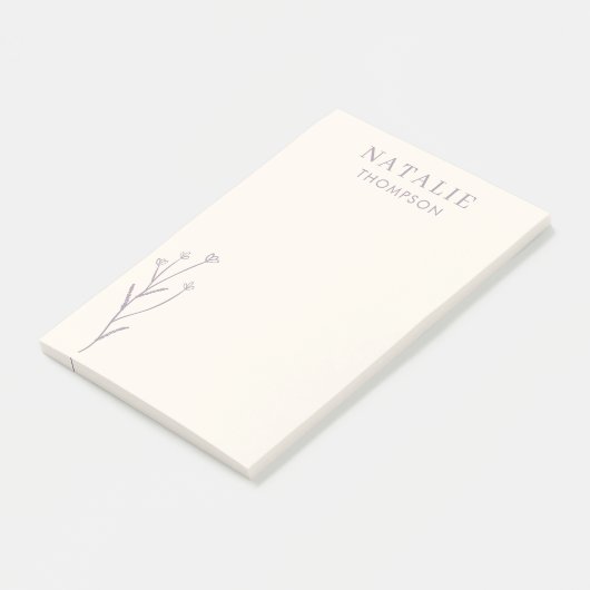 Trendy Boho Chic Lila Lavendel Cool gepersonalisee Post-it® Notes (Schuin)