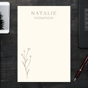 Trendy Boho Chic Mushroom Brown gepersonaliseerd Post-it® Notes