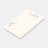 Trendy Boho Chic Terracotta Cool gepersonaliseerd Post-it® Notes (Schuin)