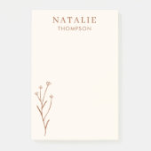 Trendy Boho Chic Terracotta Cool gepersonaliseerd Post-it® Notes (Voorkant)