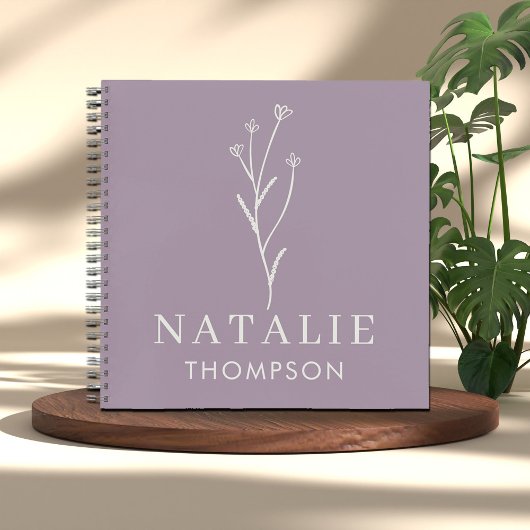 Trendy Boho chique minimalistische custom lavendel Notitieboek