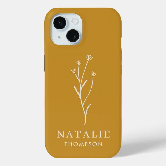 Trendy Boho chique minimalistische maatmosterd gee Case-Mate iPhone Case (Achterkant)