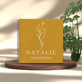 Trendy Boho chique minimalistische maatmosterd gee Notitieboek