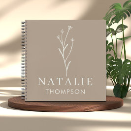 Trendy Boho chique minimalistische maatmosterd gee Notitieboek