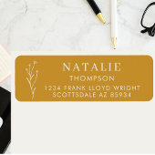 Trendy Boho Chique Mosterd Geel retouradres Etiket