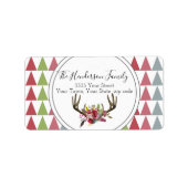 Trendy Boho chique retour adreslabel Etiket (Voorkant)