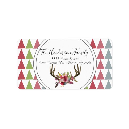 Trendy Boho chique retour adreslabel Etiket (Voorkant)